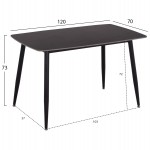 ΤΡΑΠΕΖΙ RAVEN HM9854.02 ΚΕΡΑΜΙΚΟ TOP ΜΑΥΡΟ ΜΑΡΜΑΡΟ-ΜΑΥΡΟ ΜΕΤΑΛΛΟ 120x70x73Υεκ.