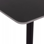 ΤΡΑΠΕΖΙ RAVEN HM9854.02 ΚΕΡΑΜΙΚΟ TOP ΜΑΥΡΟ ΜΑΡΜΑΡΟ-ΜΑΥΡΟ ΜΕΤΑΛΛΟ 120x70x73Υεκ.