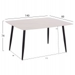 ΤΡΑΠΕΖΙ RAVEN HM18149.01 ΚΕΡΑΜΙΚΟ TOP ΜΕ ΟΨΗ ΛΕΥΚΟ ΜΑΡΜΑΡΟ 140x80x74Υεκ.