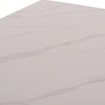 ΤΡΑΠΕΖΙ RAVEN HM18149.01 ΚΕΡΑΜΙΚΟ TOP ΜΕ ΟΨΗ ΛΕΥΚΟ ΜΑΡΜΑΡΟ 140x80x74Υεκ.