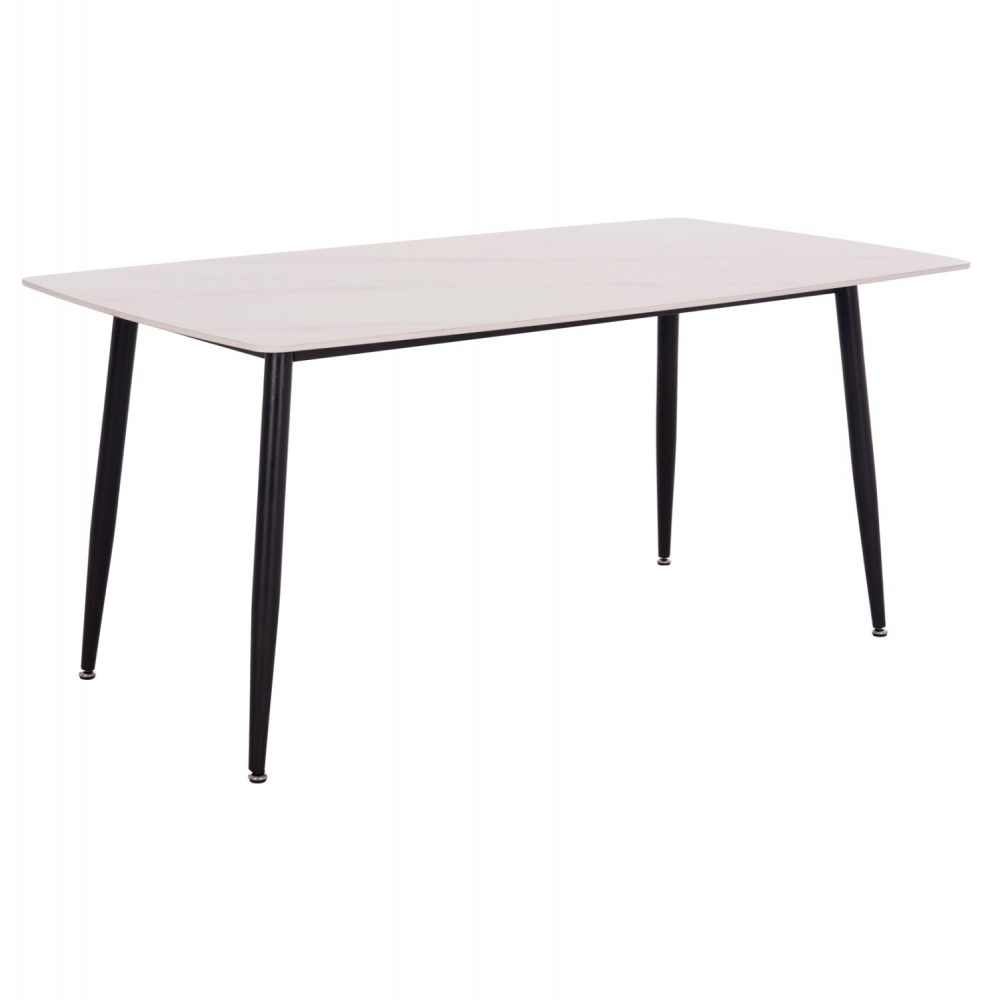 ΤΡΑΠΕΖΙ RAVEN HM18150.01 ΚΕΡΑΜΙΚΟ TOP ΜΕ ΟΨΗ ΛΕΥΚΟ ΜΑΡΜΑΡΟ 160x80x74Υεκ.