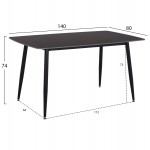 ΤΡΑΠΕΖΙ RAVEN HM18149.02 ΚΕΡΑΜΙΚΟ TOP ΜΕ ΟΨΗ ΜΑΥΡΟ ΜΑΡΜΑΡΟ 140x80x74Υεκ.