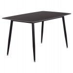 ΤΡΑΠΕΖΙ RAVEN HM18149.02 ΚΕΡΑΜΙΚΟ TOP ΜΕ ΟΨΗ ΜΑΥΡΟ ΜΑΡΜΑΡΟ 140x80x74Υεκ.