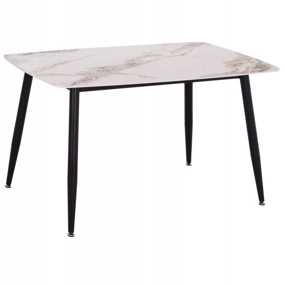 ΤΡΑΠΕΖΙ RAVEN HM9854.04 ΚΕΡΑΜΙΚΟ TOP ΜΕ ΟΨΗ ΜΑΡΜΑΡΟΥ τ.CALACATTA 120x70x73Υεκ.