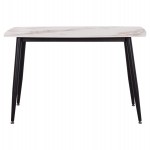 ΤΡΑΠΕΖΙ RAVEN HM9854.04 ΚΕΡΑΜΙΚΟ TOP ΜΕ ΟΨΗ ΜΑΡΜΑΡΟΥ τ.CALACATTA 120x70x73Υεκ.