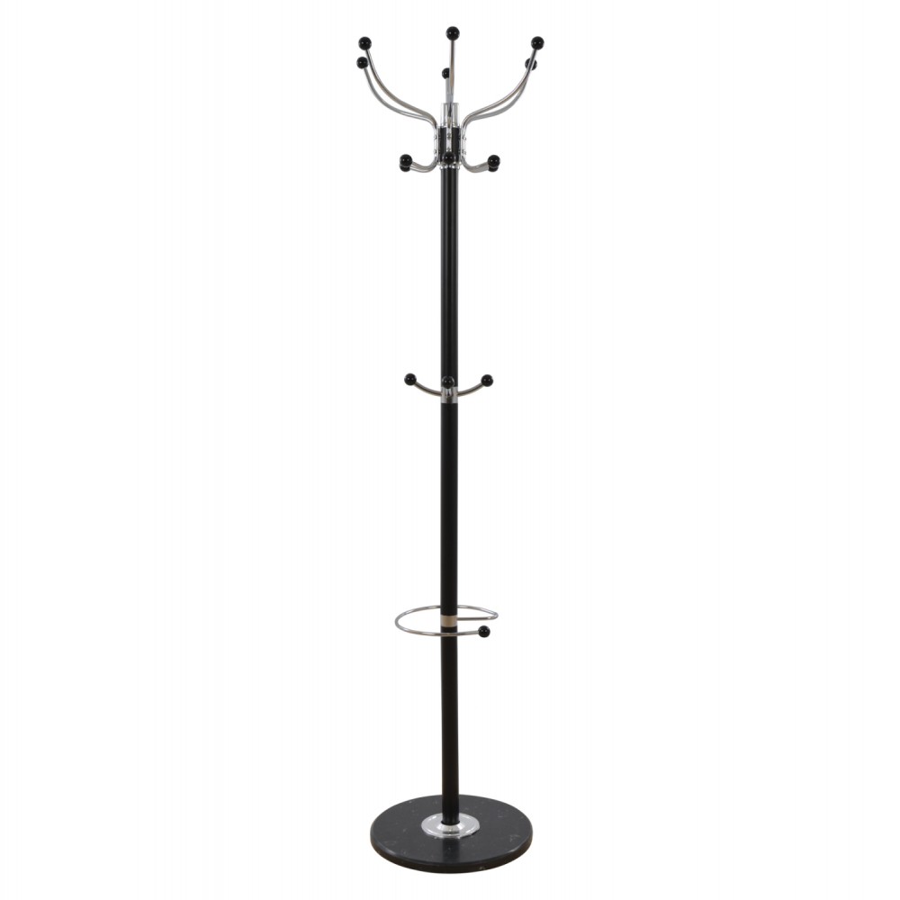 ΚΑΛΟΓΕΡΟΣ ΜΕΤΑΛΛΙΚΟΣ JUDE HM0040.01 ΠΕΡΙΣΤΡΕΦΟΜΕΝΟΣ ΜΑΥΡΟΣ ΜΕ ΜΑΡΜΑΡΟ Φ 37xΥ176 εκ.