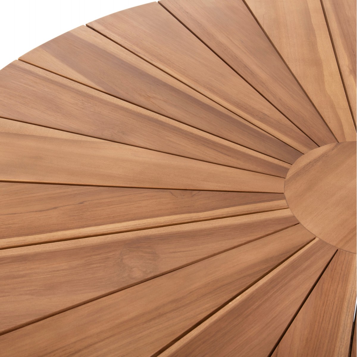 ΤΡΑΠΕΖΙ ΤΡΑΠΕΖΑΡΙΑΣ ΣΤΡΟΓΓΥΛΟ EXCESS HM9868 ΤΕΑΚ ΞΥΛΟ-ΦΥΣΙΚΟ ΜΑΤ Φ130x75Υεκ.