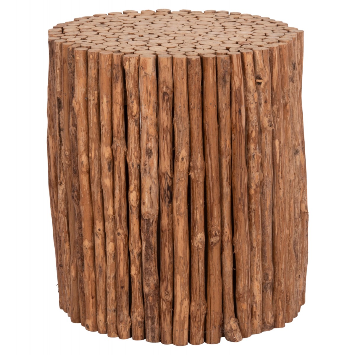 ΤΡΑΠΕΖΙ ΣΑΛΟΝΙΟΥ ΣΤΡΟΓΓΥΛΟ DRIFTER HM4443 DRIFTWOOD ΣΕ ΦΥΣΙΚΟ ΧΡΩΜΑ Φ36x40Υεκ