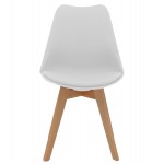 ΚΑΡΕΚΛΑ VEGAS HM0033.01 ΜΕ ΞΥΛΙΝΑ ΠΟΔΙΑ ΚΑΙ ΜΕ ΚΑΘΙΣΜΑ ΛΕΥΚΟ 47x56,6x82Υεκ.