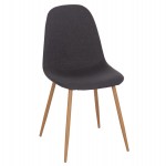 ΚΑΡΕΚΛΑ LEONARDO HM00100.10  ΜΕ ΜΕΤΑΛΛΙΚΑ ΠΟΔΙΑ & ΥΦΑΣΜΑ ΓΚΡΙ  45x51.5x85Υεκ.