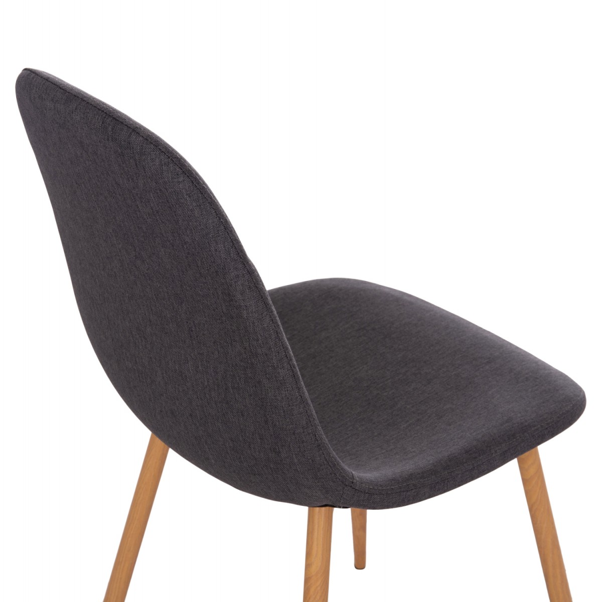 ΚΑΡΕΚΛΑ LEONARDO HM00100.10  ΜΕ ΜΕΤΑΛΛΙΚΑ ΠΟΔΙΑ & ΥΦΑΣΜΑ ΓΚΡΙ  45x51.5x85Υεκ.