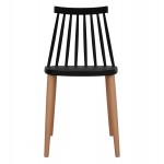 ΚΑΡΕΚΛΑ ΤΡΑΠΕΖΑΡΙΑΣ HM8052.02 VANESSA ΜΑΥΡΗ ΜΕ ΜΕΤΑΛΛΙΚΑ ΠΟΔΙΑ 43x46,5x82 εκ.