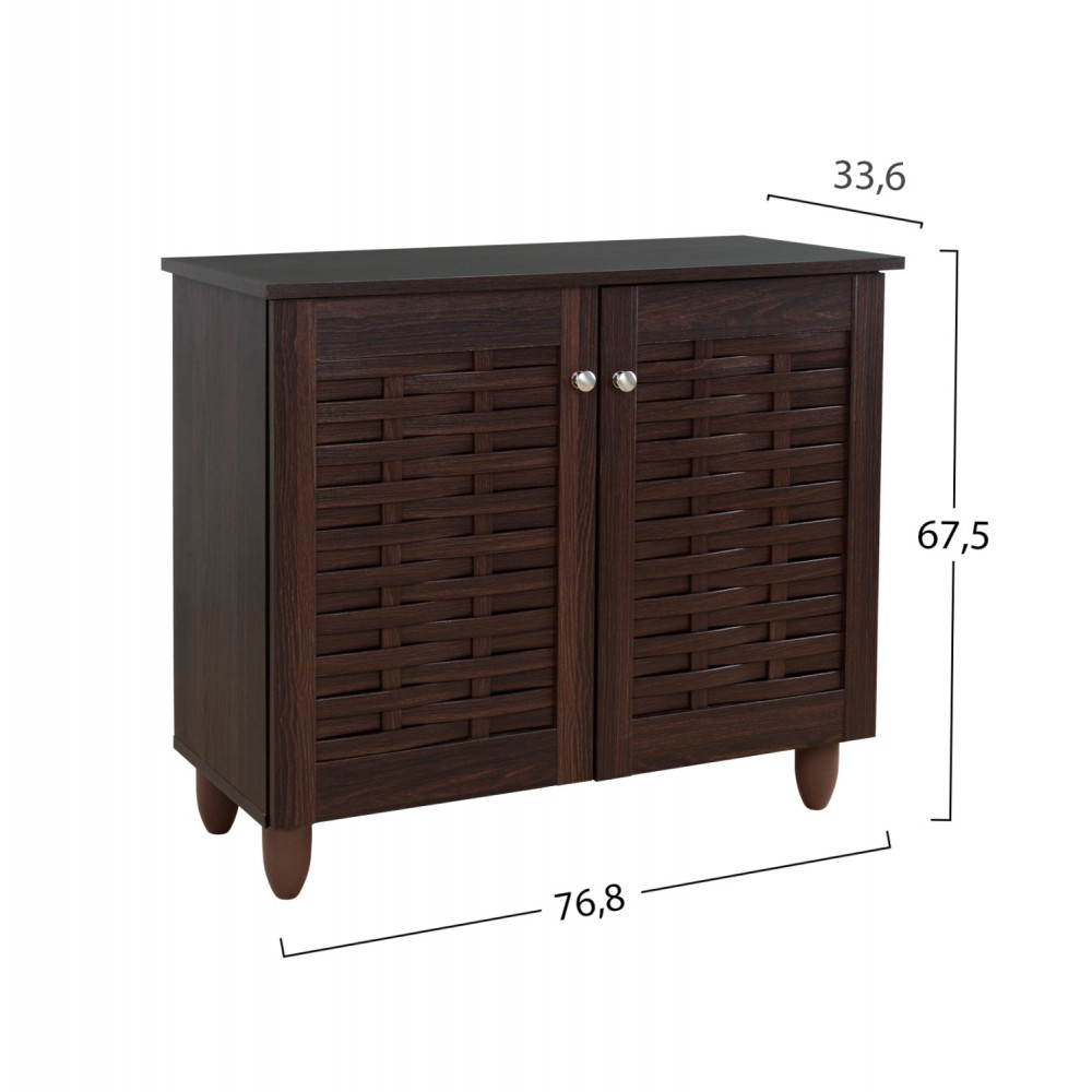 ΠΑΠΟΥΤΣΟΘΗΚΗ-ΝΤΟΥΛΑΠΙ ΞΥΛΙΝΗ CASSIOPE HM2208.01 WENGE 77Χ34Χ67.5Υεκ.