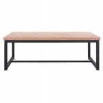 ΤΡΑΠΕΖΙ ΣΑΛΟΝΙΟΥ CHANELLE ΣΕ ΦΥΣΙΚΟ ΧΡΩΜΑ ΜΕ ΜΑΥΡΑ ΠΟΔΙΑ 110x59x38Y εκ. HM8648