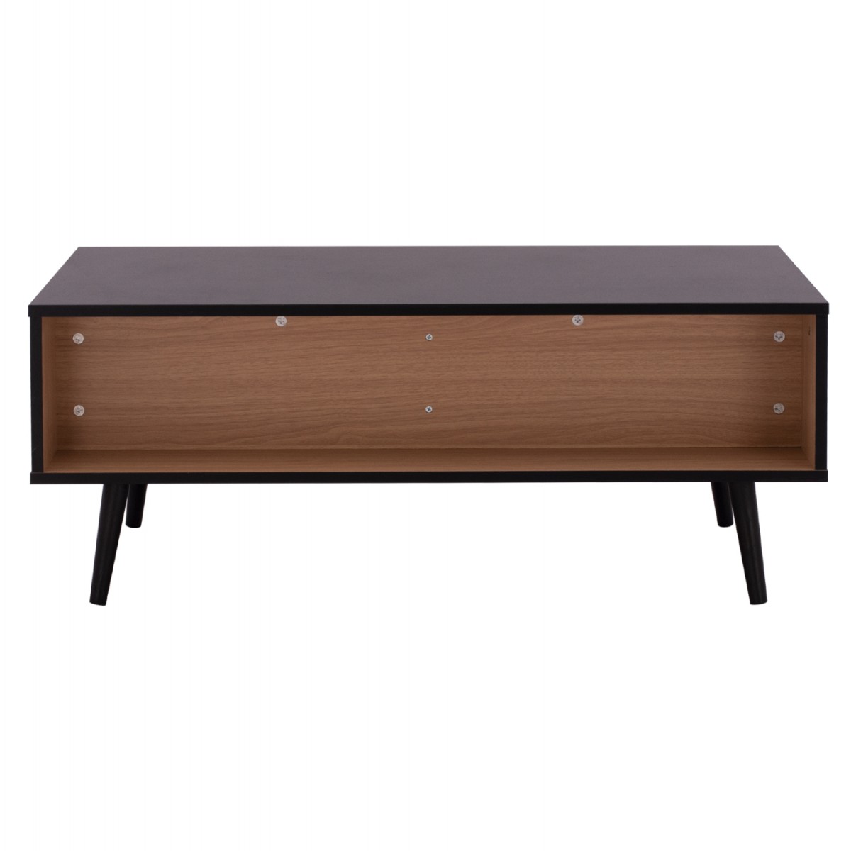 ΤΡΑΠΕΖΙ ΣΑΛΟΝΙΟΥ CHARLEEN HM8668 ΜΑΥΡΟ ΜΕ ΦΥΣΙΚΟ 100x50x40,5Υ εκ.