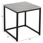 ΖΙΓΚΟΝ GRELAY 2 ΤΕΜ MDF ΟΨΗ ΜΑΡΜΑΡΟΥ & ΜΕΤΑΛΛΟ HM8762.12 45Χ45Χ50εκ. & 37Χ37Χ43 εκ.