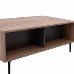 ΤΡΑΠΕΖΙ ΣΑΛΟΝΙΟΥ ΜΕΛΑΜΙΝΗΣ ME ΑΠΟΘΗΚΕΥΤΙΚΟ MARGARIT 100x58x39-53Yεκ.HM8677.11