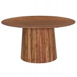 ΤΡΑΠΕΖΙ ΤΡΑΠΕΖΑΡΙΑΣ ΣΤΡΟΓΓΥΛΟ GROOT HM9685 ΜΑΣΙΦ ΑΚΑΚΙΑ ΣΕ ΦΥΣΙΚΟ Φ150x76Υεκ