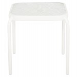 ΤΡΑΠΕΖΑΚΙ ΕΞ.ΧΩΡΟΥ ΤΕΤΡΑΓΩΝΟ DIDO HM5975.02 ΛΕΥΚΟ ΜΕΤΑΛΛΟ-ΓΥΑΛΙ 40x40x40Υεκ