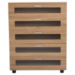 ΣΥΡΤΑΡΙΕΡΑ ΜΕΛΑΜΙΝΗΣ THORGAN HM9881.01 5 ΣΥΡΤΑΡΙΑ-SONAMA ΧΡΩΜΑ 80Χ40Χ100Υεκ