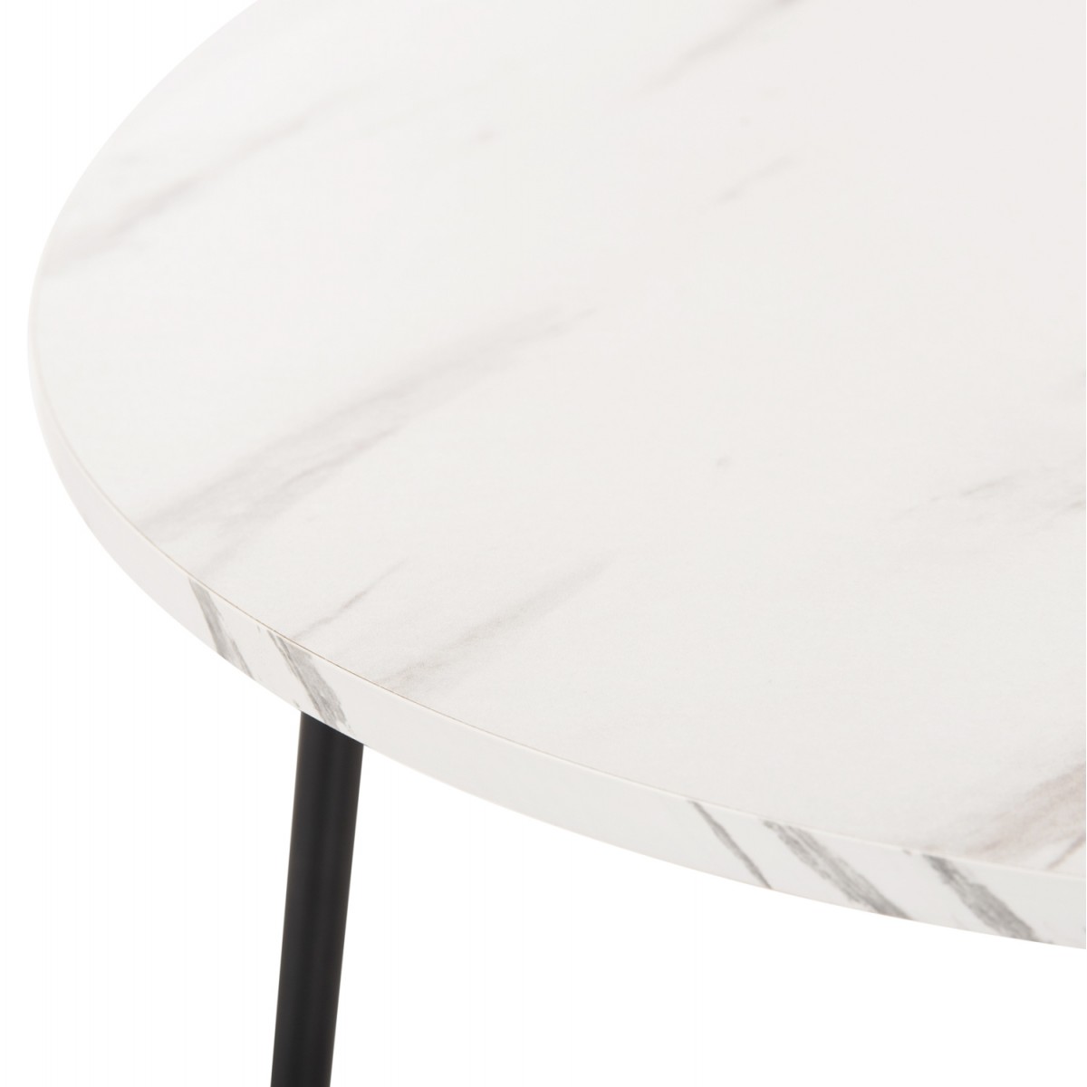 ΤΡΑΠΕΖΙΑ ΣΑΛΟΝΙΟΥ 2ΤΜΧ CUPPER HM9878.12 ΜΕΛΑΜΙΝΗ ΛΕΥΚΟ ΜΑΡΜΑΡΟ-ΜΑΥΡΟ ΜΕΤΑΛΛΟ