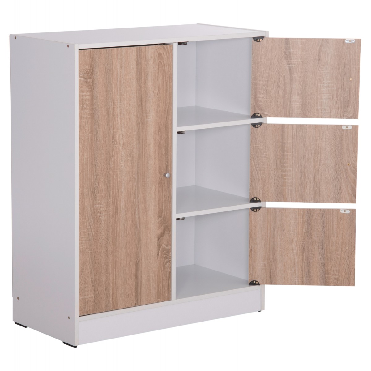 ΝΤΟΥΛΑΠΙ ΜΕ 4 ΑΠΟΘ.ΧΩΡΟΥΣ MATIN HM2479.01 SONAMA OAK-ΛΕΥΚΗ ΜΕΛΑΜΙΝΗ 80x39,5x99,5Υεκ