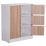 ΝΤΟΥΛΑΠΙ ΜΕ 4 ΑΠΟΘ.ΧΩΡΟΥΣ MATIN HM2479.01 SONAMA OAK-ΛΕΥΚΗ ΜΕΛΑΜΙΝΗ 80x39,5x99,5Υεκ