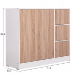 ΝΤΟΥΛΑΠΙ ΜΕ 4 ΑΠΟΘ.ΧΩΡΟΥΣ MATIN HM2480.01 SONAMA OAK-ΛΕΥΚΗ ΜΕΛΑΜΙΝΗ 117x39,5x99,5Υεκ