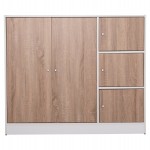 ΝΤΟΥΛΑΠΙ ΜΕ 4 ΑΠΟΘ.ΧΩΡΟΥΣ MATIN HM2480.01 SONAMA OAK-ΛΕΥΚΗ ΜΕΛΑΜΙΝΗ 117x39,5x99,5Υεκ