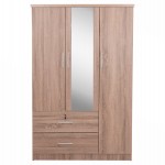 ΝΤΟΥΛΑΠΑ ΜΕ ΚΑΘΡΕΦΤΗ & ΣΥΡΤΑΡΙΑ JARRY HM2485.11 SONAMA OAK ΜΕΛΑΜΙΝΗ 119x48x183Υεκ