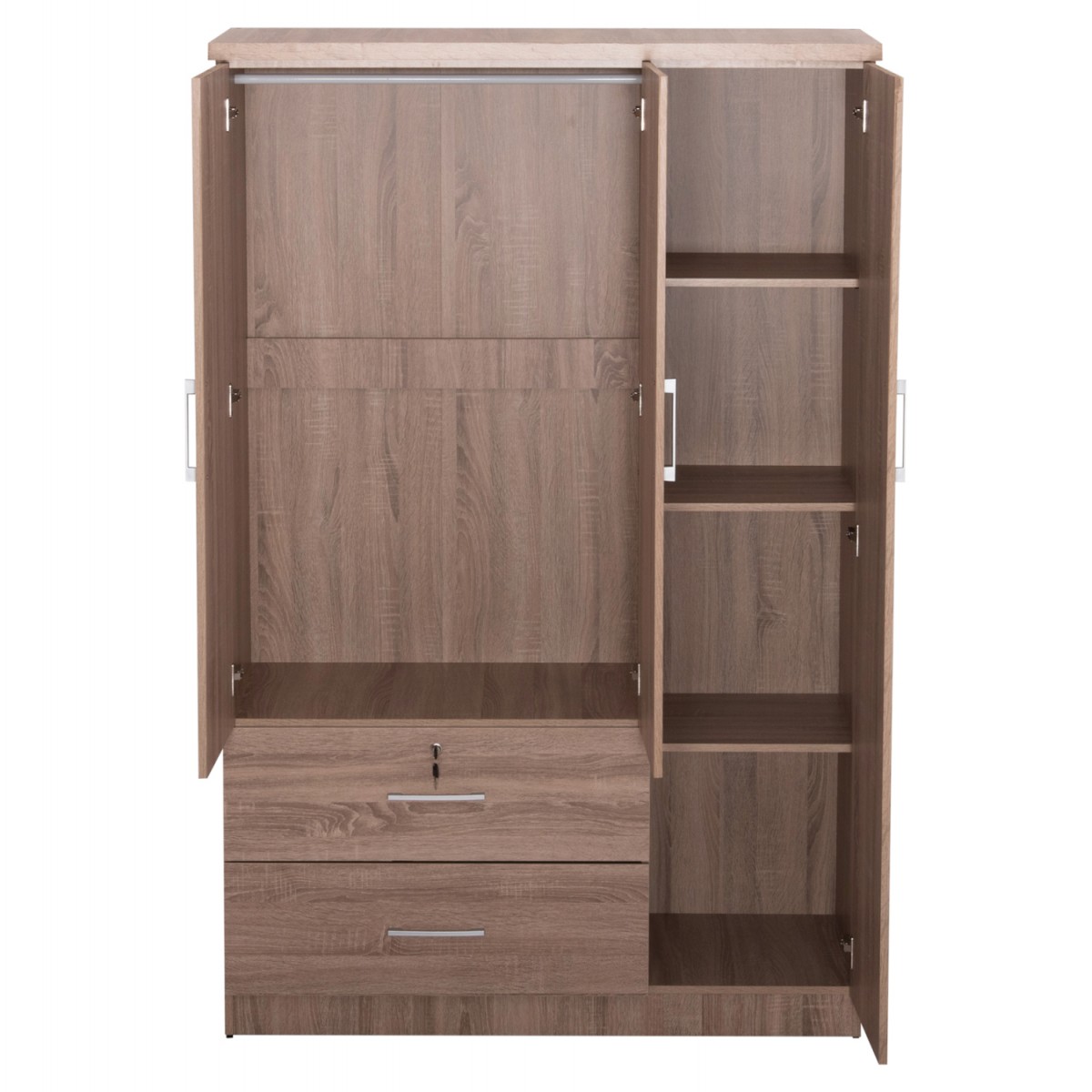 ΝΤΟΥΛΑΠΑ ΜΕ ΚΑΘΡΕΦΤΗ & ΣΥΡΤΑΡΙΑ JARRY HM2485.11 SONAMA OAK ΜΕΛΑΜΙΝΗ 119x48x183Υεκ