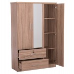 ΝΤΟΥΛΑΠΑ ΜΕ ΚΑΘΡΕΦΤΗ & ΣΥΡΤΑΡΙΑ JARRY HM2485.11 SONAMA OAK ΜΕΛΑΜΙΝΗ 119x48x183Υεκ
