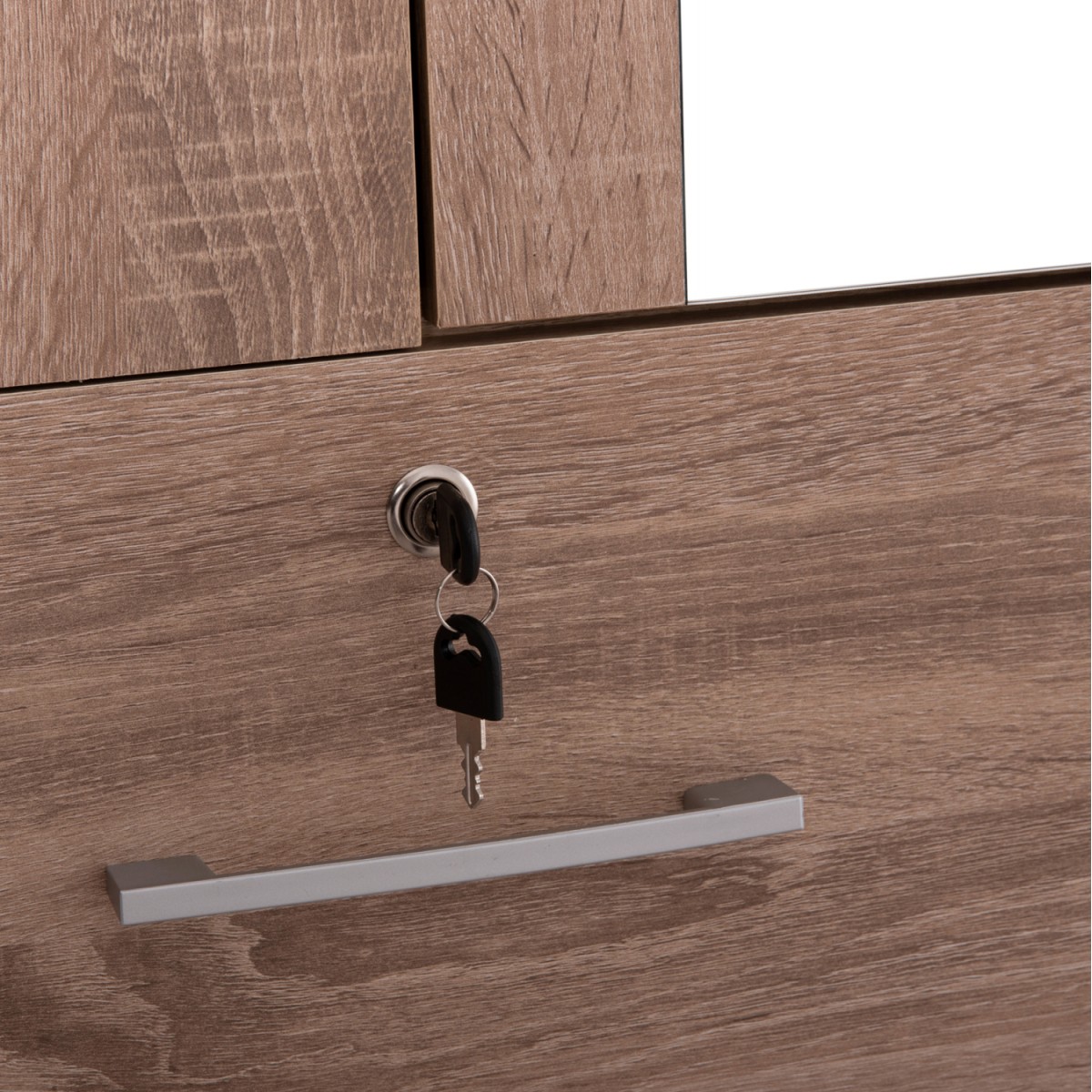 ΝΤΟΥΛΑΠΑ ΜΕ ΚΑΘΡΕΦΤΗ & ΣΥΡΤΑΡΙΑ JARRY HM2485.11 SONAMA OAK ΜΕΛΑΜΙΝΗ 119x48x183Υεκ