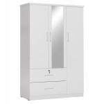 ΝΤΟΥΛΑΠΑ ΜΕ ΚΑΘΡΕΦΤΗ & ΣΥΡΤΑΡΙΑ JARRY HM2485.01 ΛΕΥΚΗ ΜΕΛΑΜΙΝΗ 119x48x183Υεκ