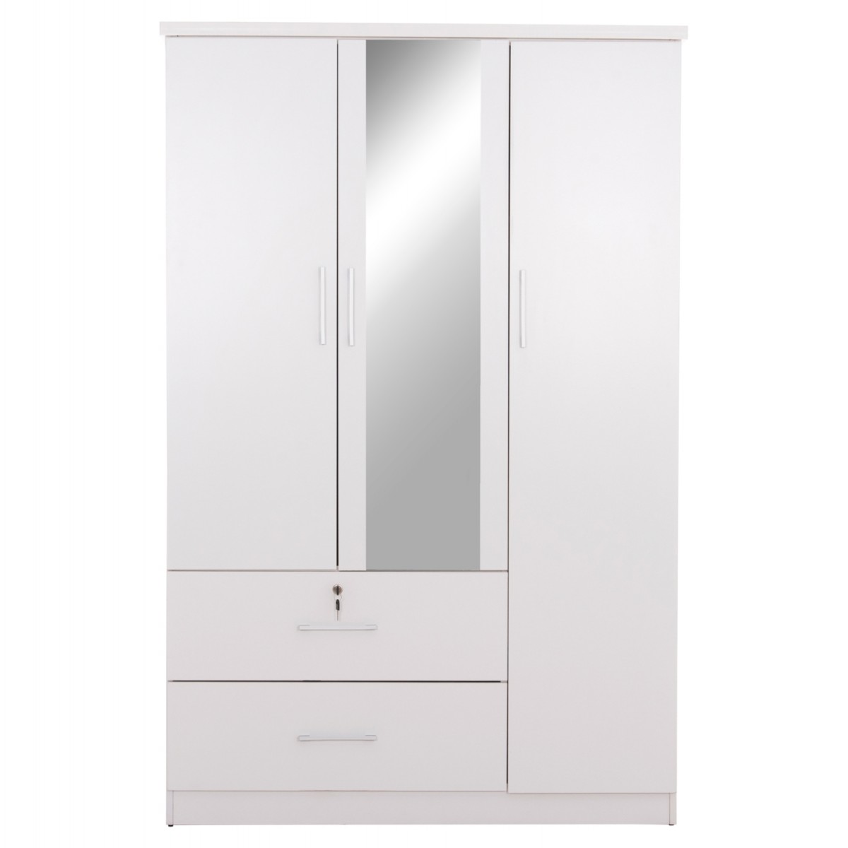 ΝΤΟΥΛΑΠΑ ΜΕ ΚΑΘΡΕΦΤΗ & ΣΥΡΤΑΡΙΑ JARRY HM2485.01 ΛΕΥΚΗ ΜΕΛΑΜΙΝΗ 119x48x183Υεκ