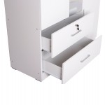 ΝΤΟΥΛΑΠΑ ΜΕ ΚΑΘΡΕΦΤΗ & ΣΥΡΤΑΡΙΑ JARRY HM2485.01 ΛΕΥΚΗ ΜΕΛΑΜΙΝΗ 119x48x183Υεκ