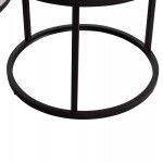 ΤΡΑΠΕΖΙA ΣΑΛΟΝΙΟΥ ΣΕΤ 2ΤΜΧ TALOS ΚΕΡΑΜΙΚΟ TOP ΜΕ ΟΨΗ ΛΕΥΚΟΥ ΜΑΡΜΑΡΟΥ HM18140.01 Φ70+Φ50