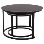 ΤΡΑΠΕΖΙ ΣΑΛΟΝΙΟΥ 2ΤΜΧ TALOS ΚΕΡΑΜΙΚΟ TOP ΜΕ ΟΨΗ ΜΑΥΡΟΥ ΜΑΡΜΑΡΟΥ HM18140.02 Φ70+Φ50