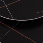 ΤΡΑΠΕΖΙ ΣΑΛΟΝΙΟΥ 2ΤΜΧ TALOS ΚΕΡΑΜΙΚΟ TOP ΜΕ ΟΨΗ ΜΑΥΡΟΥ ΜΑΡΜΑΡΟΥ HM18140.02 Φ70+Φ50