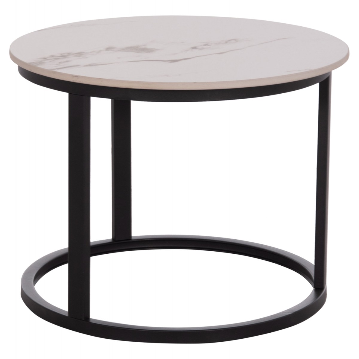 ΤΡΑΠΕΖΙ ΣΑΛΟΝΙΟΥ 2ΤΜΧ TALOS ΛΕΥΚΟ ΜΕ ΚΑΦΕ ΝΕΡΑ ΚΕΡΑΜΙΚΟ TOP HM18140.03 Φ70+Φ50