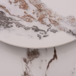 ΤΡΑΠΕΖΙ ΣΑΛΟΝΙΟΥ 2ΤΜΧ TALOS ΛΕΥΚΟ ΜΕ ΚΑΦΕ ΝΕΡΑ ΚΕΡΑΜΙΚΟ TOP HM18140.03 Φ70+Φ50