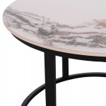 ΤΡΑΠΕΖΙ ΣΑΛΟΝΙΟΥ 2ΤΜΧ TALOS ΛΕΥΚΟ ΜΕ ΚΑΦΕ ΝΕΡΑ ΚΕΡΑΜΙΚΟ TOP HM18140.03 Φ70+Φ50