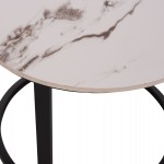 ΤΡΑΠΕΖΙ ΣΑΛΟΝΙΟΥ 2ΤΜΧ TALOS ΛΕΥΚΟ ΜΕ ΚΑΦΕ ΝΕΡΑ ΚΕΡΑΜΙΚΟ TOP HM18140.03 Φ70+Φ50