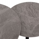 ΤΡΑΠΕΖΙ ΣΑΛΟΝΙΟΥ 2ΤΜΧ TALOS ΚΕΡΑΜΙΚΟ TOP ΜΕ ΟΨΗ ΓΚΡΙ ΜΑΡΜΑΡΟΥ HM18140.04 Φ70+Φ50