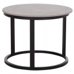 ΤΡΑΠΕΖΙ ΣΑΛΟΝΙΟΥ 2ΤΜΧ TALOS ΚΕΡΑΜΙΚΟ TOP ΜΕ ΟΨΗ ΓΚΡΙ ΜΑΡΜΑΡΟΥ HM18140.04 Φ70+Φ50