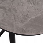 ΤΡΑΠΕΖΙ ΣΑΛΟΝΙΟΥ 2ΤΜΧ TALOS ΚΕΡΑΜΙΚΟ TOP ΜΕ ΟΨΗ ΓΚΡΙ ΜΑΡΜΑΡΟΥ HM18140.04 Φ70+Φ50