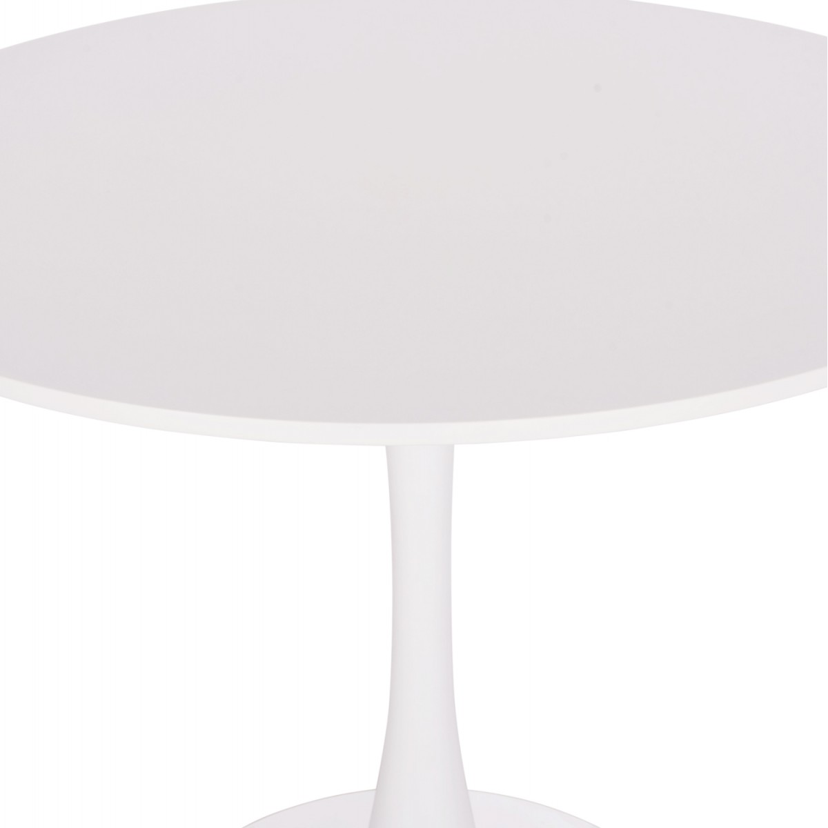 ΤΡΑΠΕΖΙ ΣΤΡΟΓΓΥΛΟ BROLIN HM18141.01 MDF TOP-ΒΑΣΗ ΜΕΤΑΛΛΙΚΗ--ΛΕΥΚΟ Φ90x73Υεκ