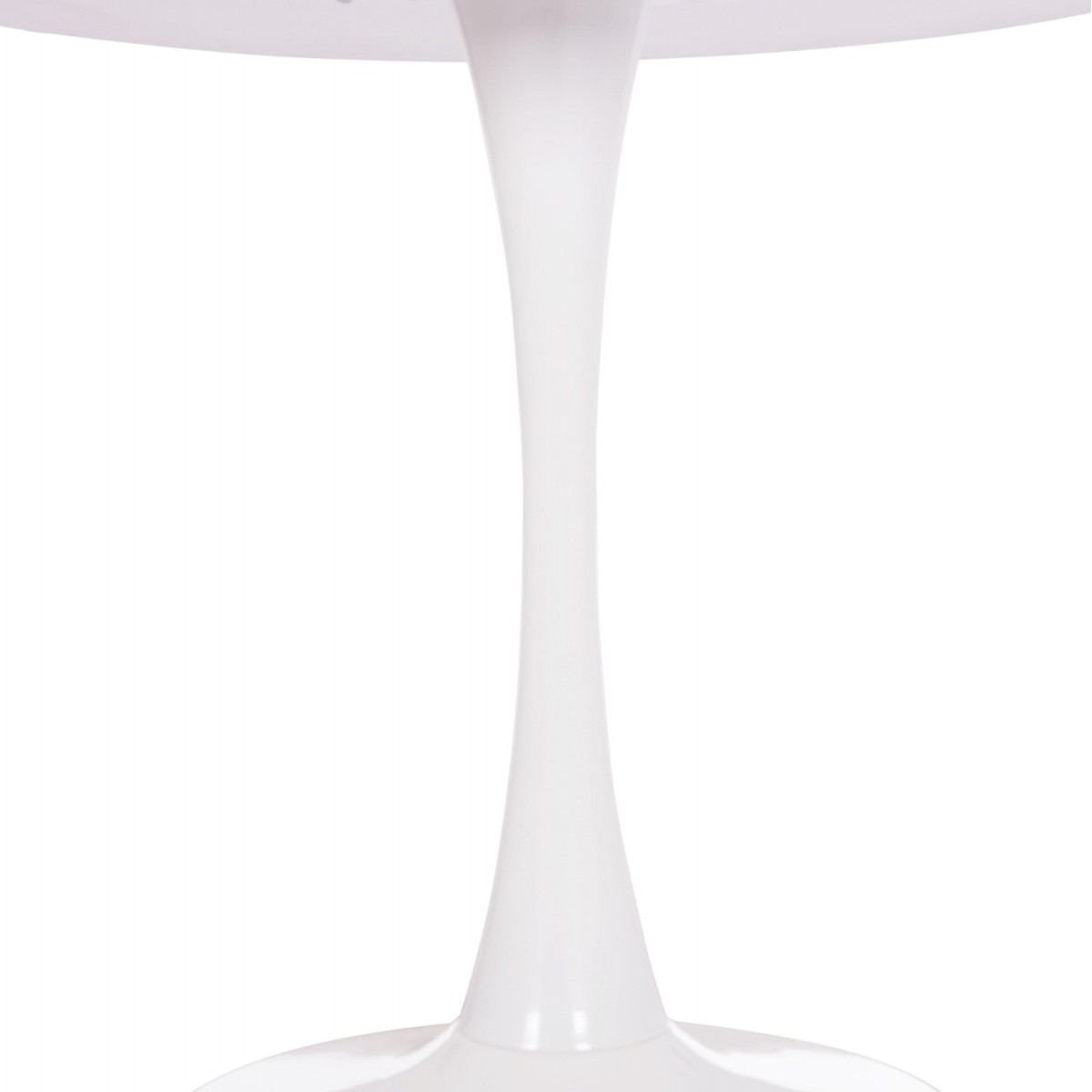 ΤΡΑΠΕΖΙ ΣΤΡΟΓΓΥΛΟ BROLIN HM18141.01 MDF TOP-ΒΑΣΗ ΜΕΤΑΛΛΙΚΗ--ΛΕΥΚΟ Φ90x73Υεκ