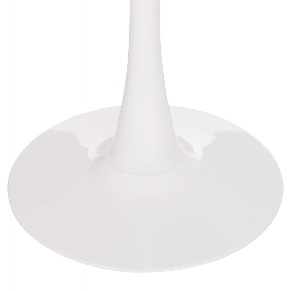 ΤΡΑΠΕΖΙ ΣΤΡΟΓΓΥΛΟ BROLIN HM18141.01 MDF TOP-ΒΑΣΗ ΜΕΤΑΛΛΙΚΗ--ΛΕΥΚΟ Φ90x73Υεκ