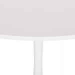 ΤΡΑΠΕΖΙ ΣΤΡΟΓΓΥΛΟ BROLIN HM18141.01 MDF TOP-ΒΑΣΗ ΜΕΤΑΛΛΙΚΗ--ΛΕΥΚΟ Φ90x73Υεκ